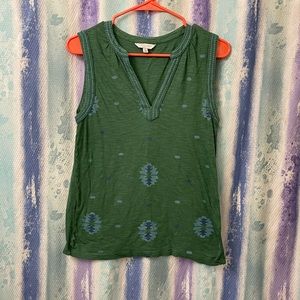 Lucky Brand Women’s Embroidered Tribal Tank Top